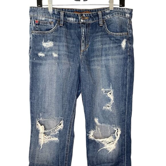 Joe's Jeans Womens 29 Blue‎ The Billie Crop Boyfriend Slim Rika Japanese Denim - Picture 3 of 7